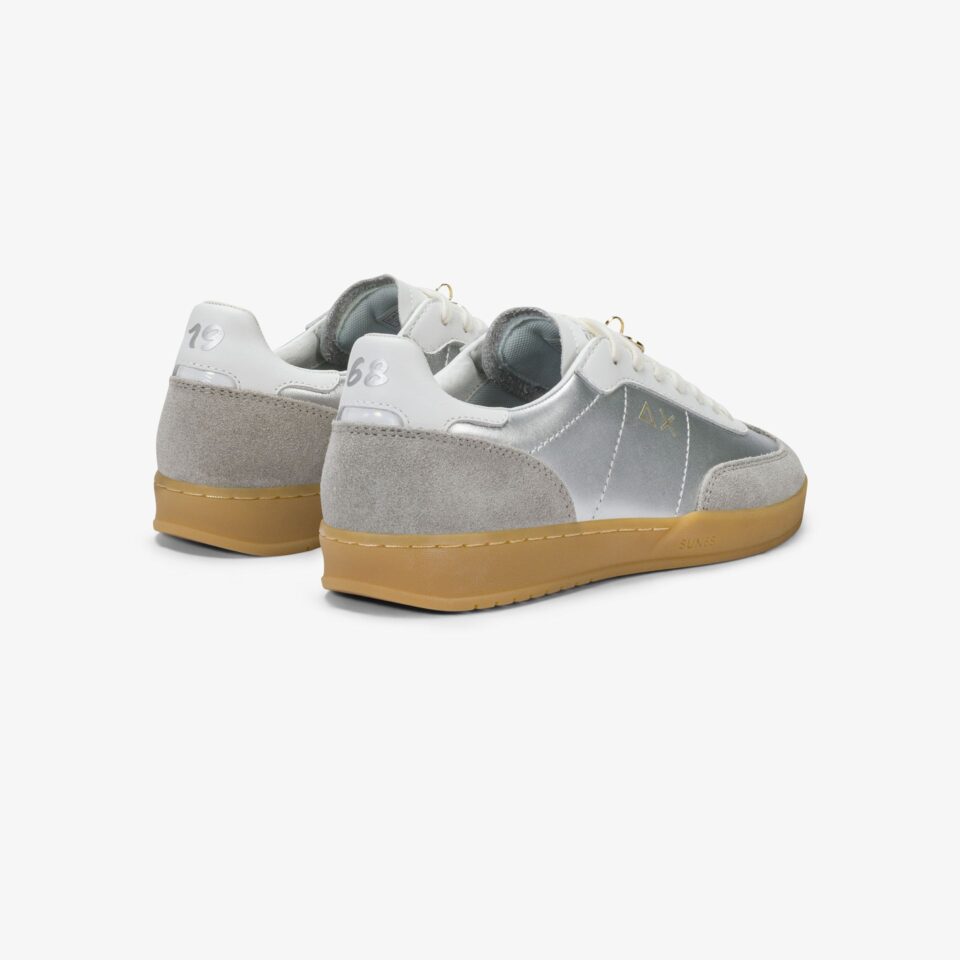 סניקרס לנשים CALIFORNIA LEATHER | כסוף