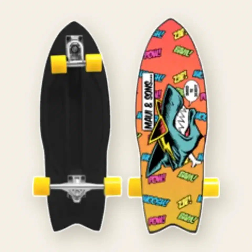 Caster Surf board Bone Head
