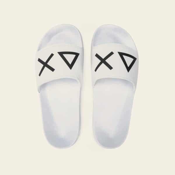 כפכפים לגברים SLIPPERS LOGO | לבן — תמונה 1