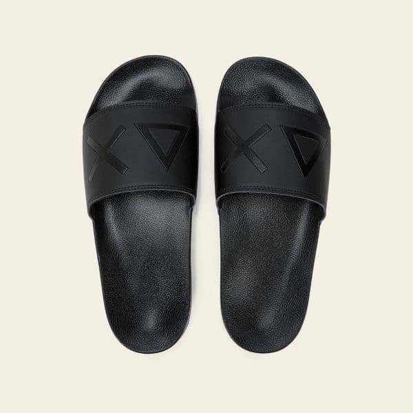 כפכפים לגברים SLIPPERS LOGO | שחור — תמונה 1