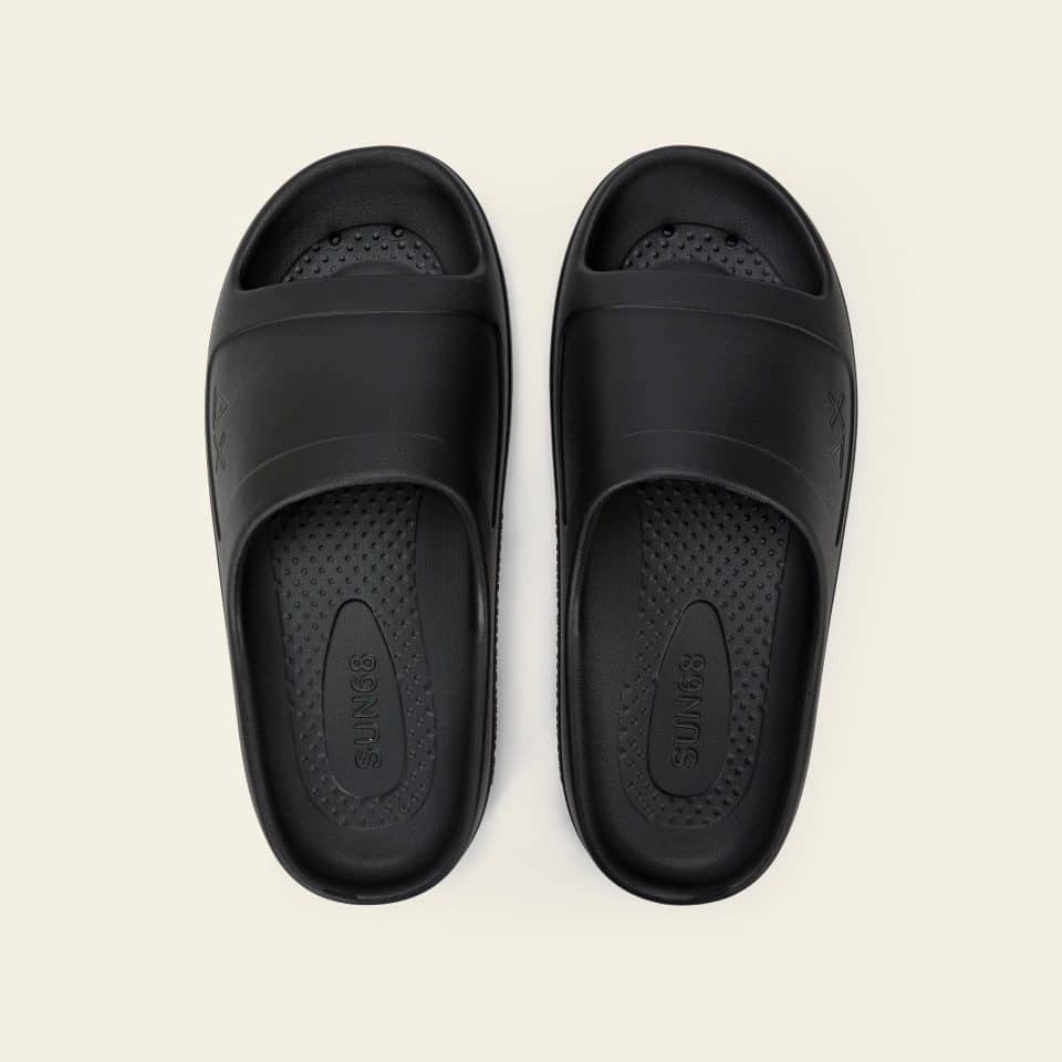 SUPPERS MONOBLOCK LOGO - BLACK — כפכפים לגברים
