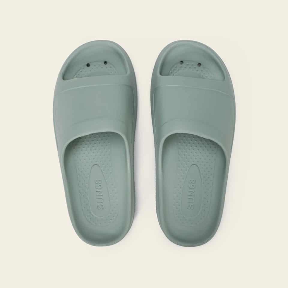 SUPPERS MONOBLOCK LOGO - SAGE GREEN — כפכפים לגברים