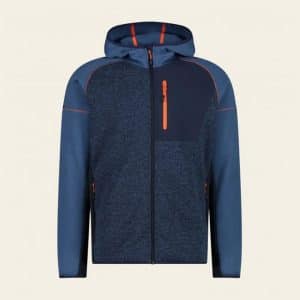 JACQUARD KNIT-TECH — פליז עם קפוצ'ון לגברים